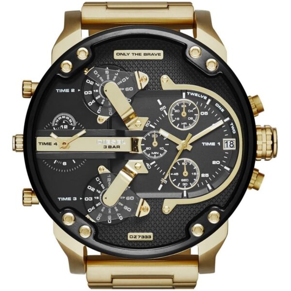 Original-Diesel-Watch-Men-Mr.Daddy-DZ7333-black-stainless-steel-gold