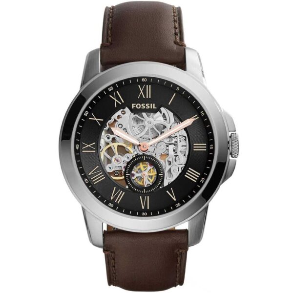 Original-Fossil-Watch-Men-Grant-Skeleton-ME3095-black-leather-brown