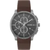 1514187-hugo-boss-watch-men-gray-dial-leather-brown-strap-quartz-battery-analog-chronograph-peak Hugo Boss Watch For Men 1514187