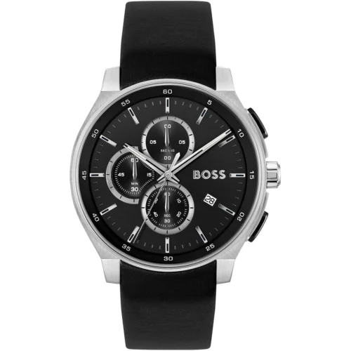 1514188-hugo-boss-watch-men-black-dial-leather-strap-quartz-battery-analog-chronograph-peak Hugo Boss Watch For Men 1514188