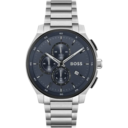 1514189-hugo-boss-watch-men-blue-dial-stainless-steel-metal-silver-strap-quartz-battery-analog-chronograph-peak Hugo Boss Watch For Men 1514189