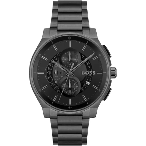 1514192-hugo-boss-watch-men-black-dial-stainless-steel-metal-strap-quartz-battery-analog-chronograph-peak Hugo Boss Watch For Men 1514192