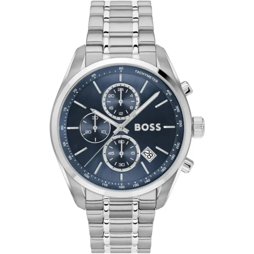 1514226-hugo-boss-watch-men-blue-dial-stainless-steel-metal-silver-strap-quartz-battery-analog-chronograph-grand-prix Hugo Boss Watch For Men 1514226