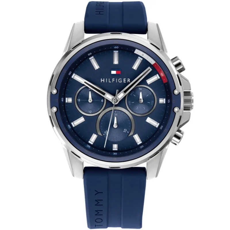 1791791-tommy-hilfiger-watch-men-blue-dial-rubber-strap-quartz-analog-day-date-month-mason Tommy Hilfiger Watch For Men 1791791