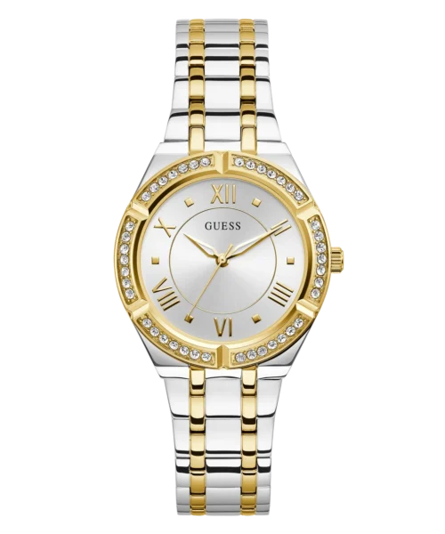 Guess-Watch-Women-GW0033L4-Analog-display-Silver-dial-Silver-Gold-Stainless-Steel-strap Guess Watch For Women GW0033L4
