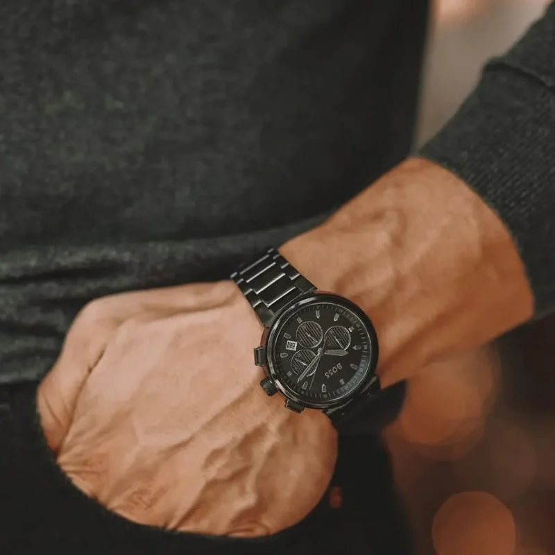 1514001-hugo-boss-watch-men-black-dial-metal-stainless-strap-quartz-battery-analog-chronograph-one_11 Hugo Boss Watch For Men 1514001