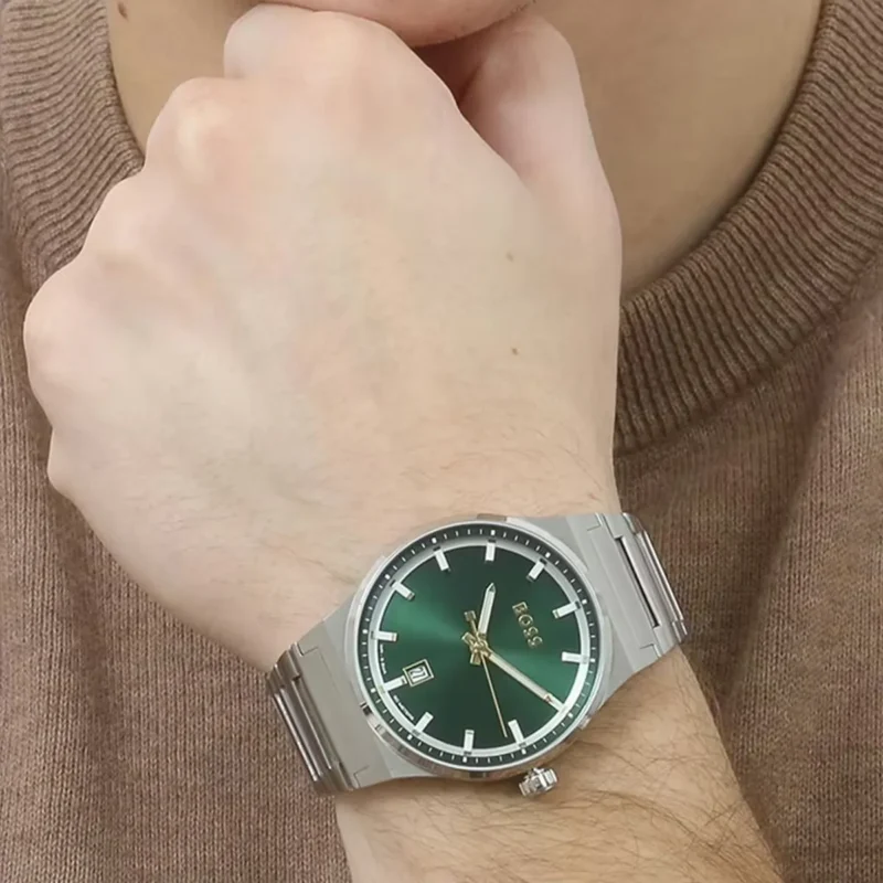 1514079-hugo-boss-watch-men-green-dial-metal-stainless-silver-strap-quartz-battery-analog-three-hand-candor_8 Hugo Boss Watch For Men 1514079