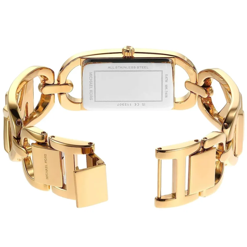 mk7406-michael-kors-watch-women-mk-logo-gold-dial-metal-stainless-steel-golden-strap-quartz-battery-square-analog-three-hand-mk-empire_5 Michael Kors Watch For Women MK7406