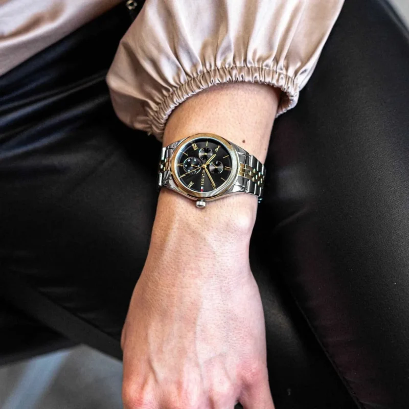 1782591-tommy-hilfiger-watch-women-black-dial-metal-stainless-steel-silver-gold-strap-quartz-battery-analog-monica_17 Tommy Hilfiger Watch For Women 1782591