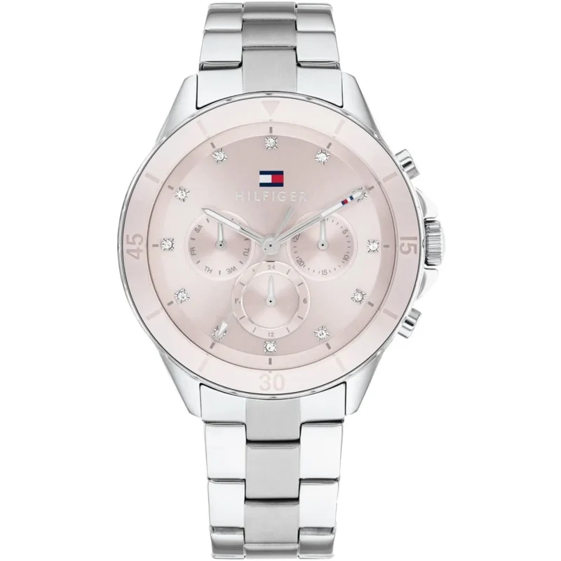 1782706-tommy-hilfiger-watch-women-pink-dial-metal-stainless-steel-silver-strap-quartz-analog-mellie Tommy Hilfiger Watch For Women 1782706
