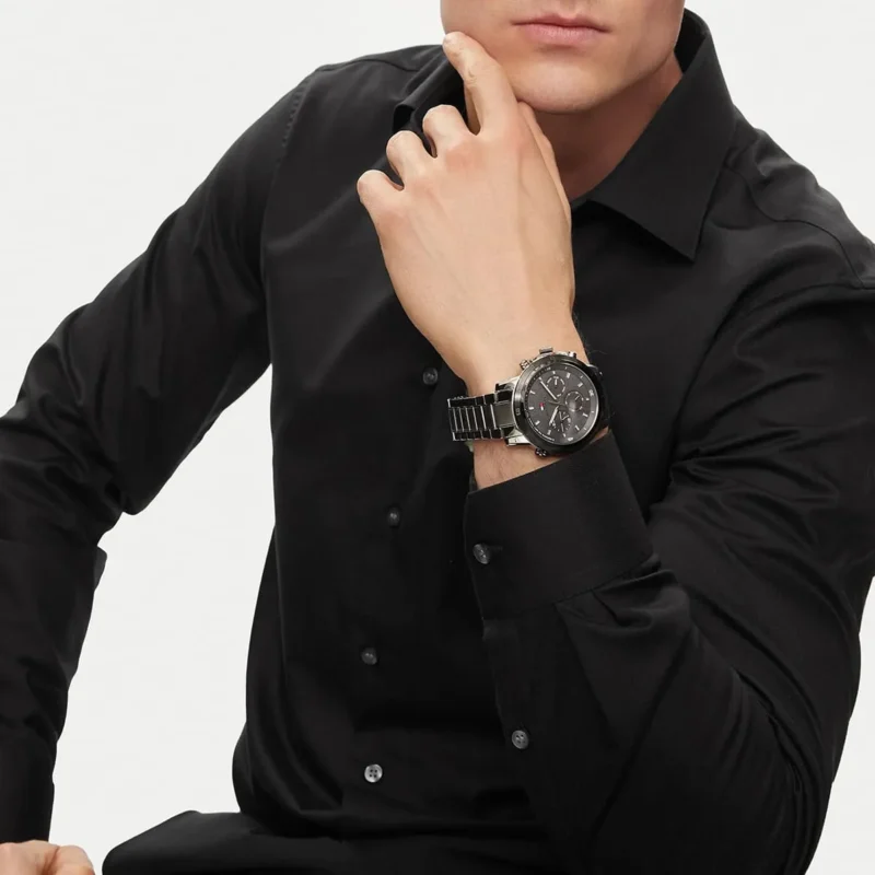 1792106-tommy-hilfiger-watch-men-black-dial-metal-stainless-steel-silver-strap-quartz-analog-troy_4 Tommy Hilfiger Watch For Men 1792106