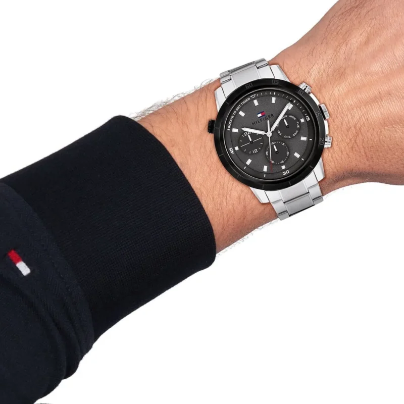 1792106-tommy-hilfiger-watch-men-black-dial-metal-stainless-steel-silver-strap-quartz-analog-troy_5 Tommy Hilfiger Watch For Men 1792106