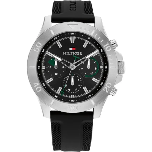 1792111-tommy-hilfiger-watch-men-black-dial-rubber-strap-quartz-analog-bryan Tommy Hilfiger Watch For Men 1792111