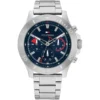1792113-tommy-hilfiger-watch-men-blue-dial-metal-stainless-steel-silver-strap-quartz-analog-bryan Tommy Hilfiger Watch For Men 1792113