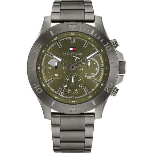 1792115-tommy-hilfiger-watch-men-green-dial-metal-stainless-steel-gray-strap-quartz-analog-bryan Tommy Hilfiger Watch For Men 1792115