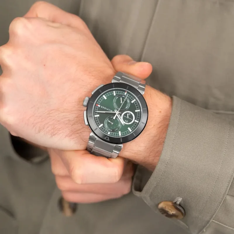 1792117-tommy-hilfiger-watch-men-green-dial-metal-stainless-steel-silver-strap-quartz-analog-lorenzo_6 Tommy Hilfiger Watch For Men 1792117