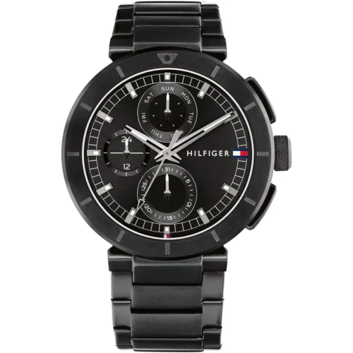 1792119-tommy-hilfiger-watch-men-black-dial-metal-stainless-steel-strap-quartz-analog-lorenzo Tommy Hilfiger Watch For Men 1792119