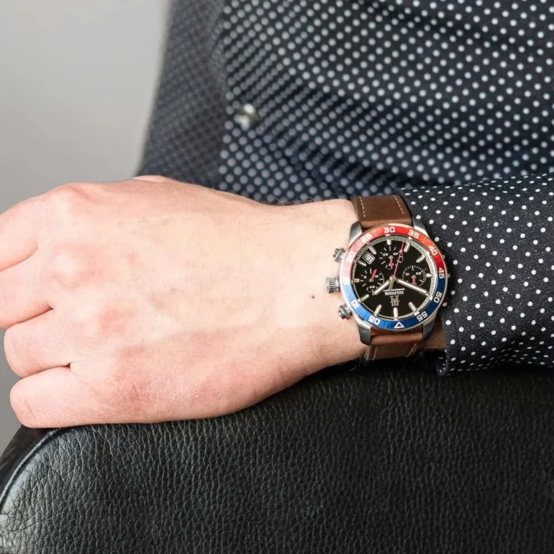 1792166-tommy-hilfiger-watch-chronograph-men-black-dial-leather-brown-strap-quartz-analog-th85_10 Tommy Hilfiger Watch For Men 1792166