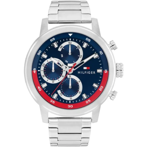 1792179-tommy-hilfiger-watch-men-blue-dial-metal-stainless-steel-silver-strap-quartz-analog-rocky Tommy Hilfiger Watch For Men 1792179