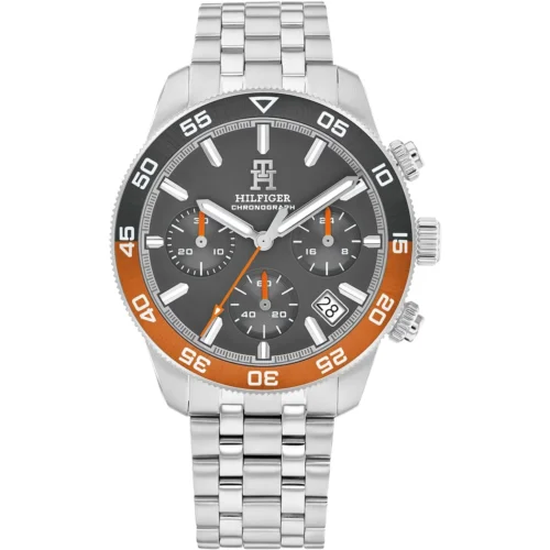 1792186-tommy-hilfiger-watch-chronograph-men-gray-dial-metal-stainless-steel-silver-strap-quartz-analog-th85 Tommy Hilfiger Watch For Men 1792186