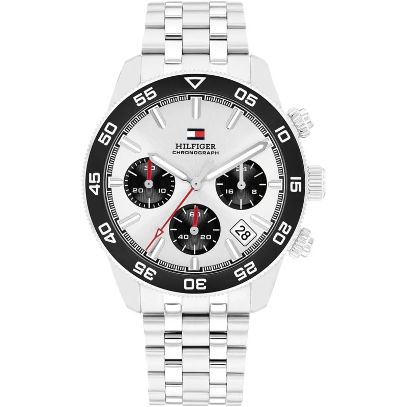 1792215-tommy-hilfiger-watch-men-silver-dial-metal-stainless-steel-strap-quartz-analog-chronograph-th85 Tommy Hilfiger Watch For Men 1792215