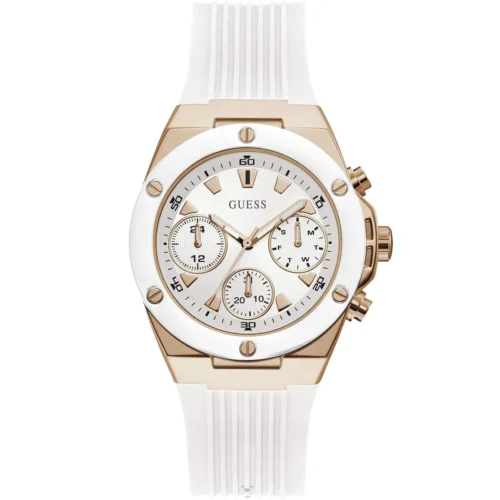 gw0030l3-guess-watch-women-white-dial-rubber-strap-quartz-battery-analog-athena Guess Watch For Women GW0030L3