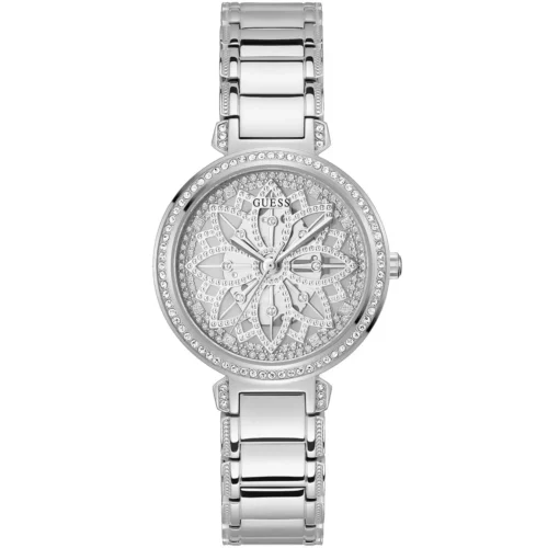gw0528l1-guess-watch-women-silver-dial-metal-stainless-steel-strap-quartz-battery-analog-crystals-lily Guess Watch For Women GW0528L1