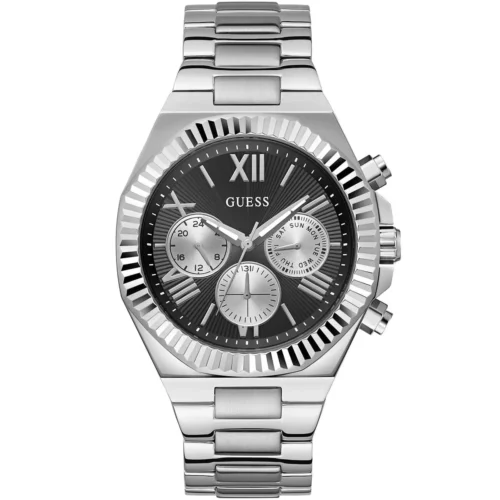 gw0703g1-guess-watch-men-black-dial-metal-stainless-steel-silver-strap-quartz-battery-analog-equity Guess Watch For Men GW0703G1
