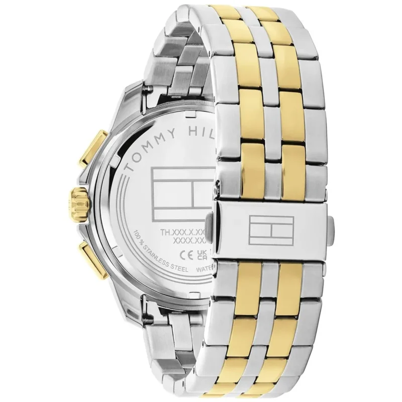 1710621-tommy-hilfiger-watch-5atm-water-resist-men-two-tone-black-dial-metal-stainless-steel-silver-gold-strap-quartz-analog-walker_3 Tommy Hilfiger Watch For Men 1710621