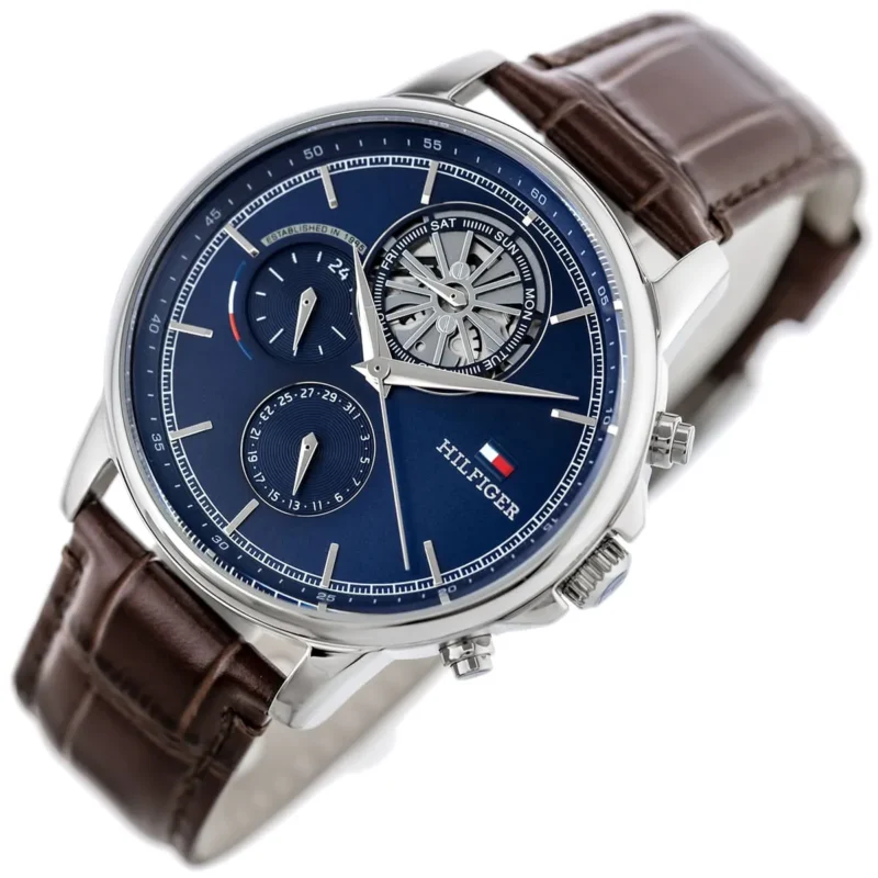 1710629-tommy-hilfiger-watch-established-in-1985-men-navy-dial-leather-brown-strap-quartz-analog-stewart_4 Tommy Hilfiger Watch For Men 1710629