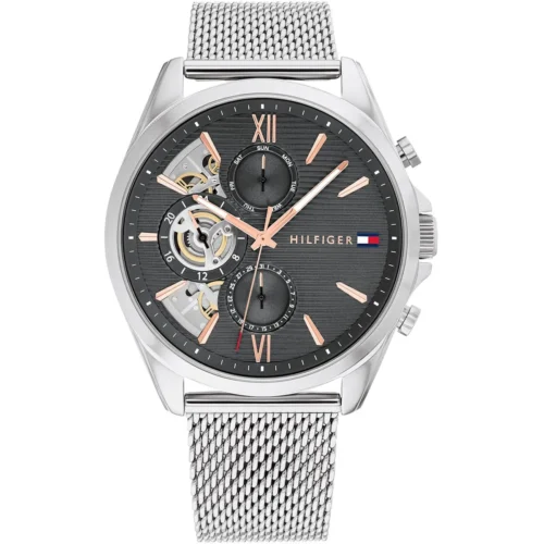 1710646-tommy-hilfiger-watch-men-gray-dial-metal-stainless-steel-silver-strap-quartz-analog-baker Tommy Hilfiger Watch For Men 1710646