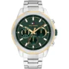 1710651-tommy-hilfiger-watch-men-green-dial-metal-stainless-steel-silver-strap-quartz-analog-lars Tommy Hilfiger Watch For Men 1710651