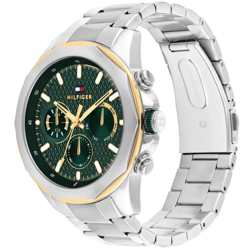 1710651-tommy-hilfiger-watch-men-green-dial-metal-stainless-steel-silver-strap-quartz-analog-lars_2 Tommy Hilfiger Watch For Men 1710651