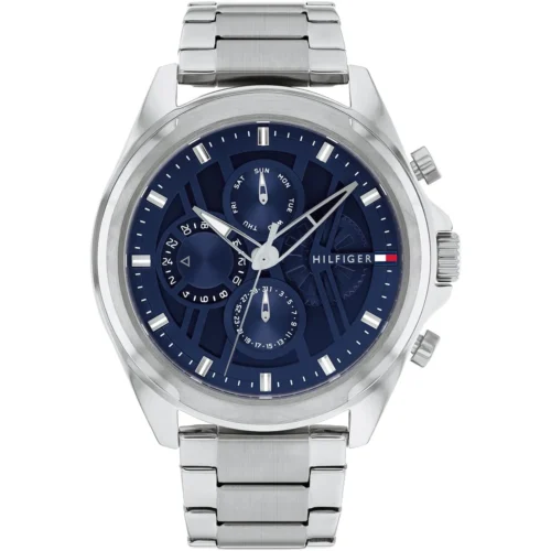 1710656-tommy-hilfiger-watch-men-blue-dial-metal-stainless-steel-silver-strap-quartz-analog-jax Tommy Hilfiger Watch For Men 1710656