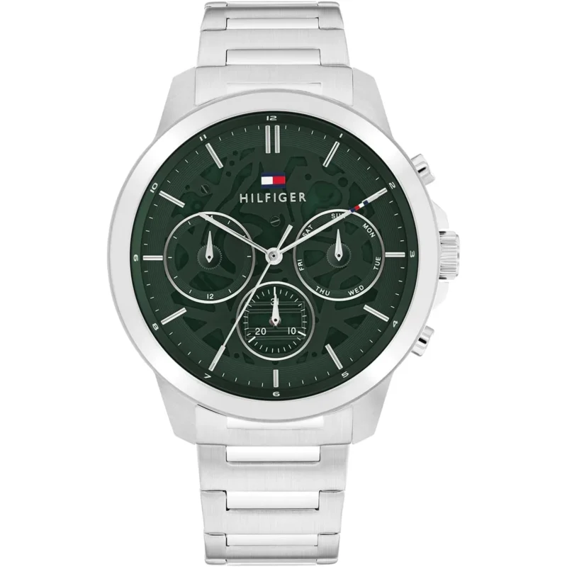 1710686-tommy-hilfiger-watch-men-green-dial-metal-stainless-steel-silver-strap-quartz-analog-henry Tommy Hilfiger Watch For Men 1710686