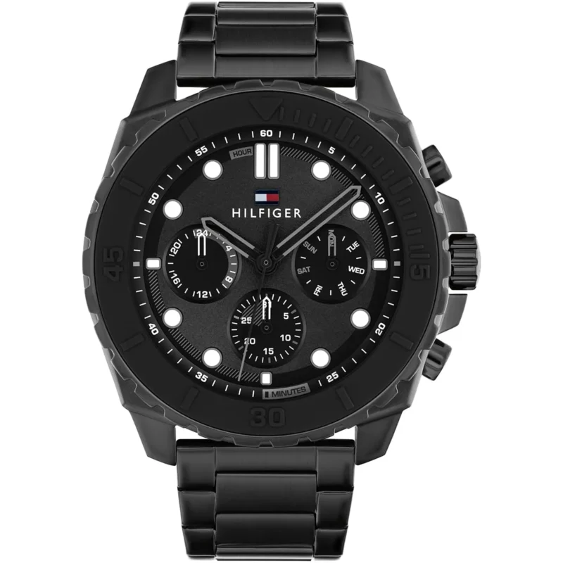 1710690-tommy-hilfiger-watch-men-black-dial-metal-stainless-steel-strap-quartz-analog-morga Tommy Hilfiger Watch For Men 1710690