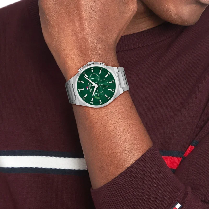 1792088-tommy-hilfiger-watch-men-green-dial-metal-stainless-steel-silver-strap-quartz-battery-analog-dexter_8 Tommy Hilfiger Watch For Men 1792088