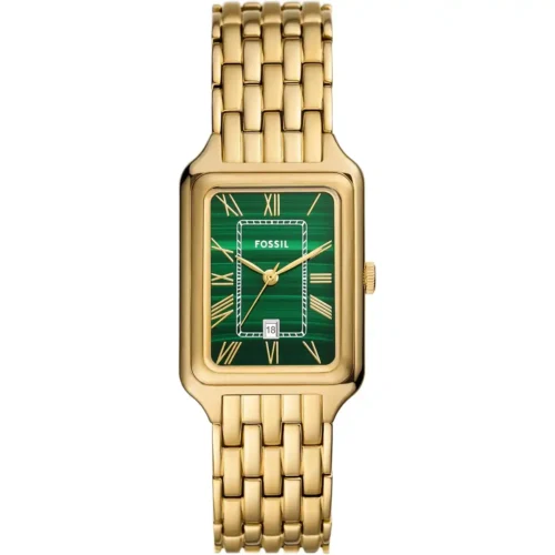 es5341-original-fossil-watch-women-green-dial-gold-metal-strap-egypt Fossil Watch For Women ES5341