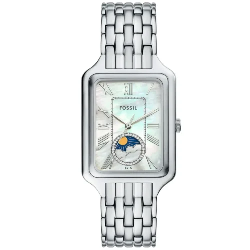 es5400-orignal-fossil-women-watch-mother-of-pearl-dial-silver-metal-strap-rectangle-sun-moon-raquel-egypt Fossil Watch For Women ES5400