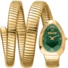 jc1l224m0045-just-cavalli-watch-signature-snake-women-green-dial-gold-stainless-steel-strap-triple-wrap-crystals jc1l224m0045-just-cavalli-watch-signature-snake-women-green-dial-gold-stainless-steel-strap-triple-wrap-crystals