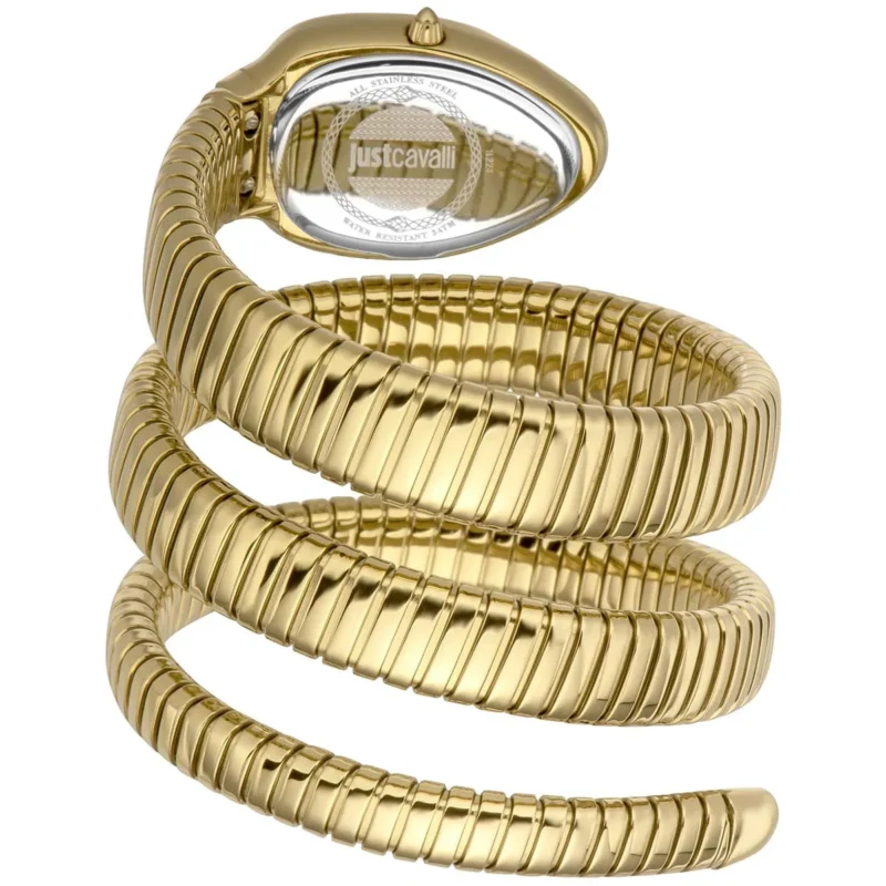 jc1l224m0045-just-cavalli-watch-signature-snake-women-green-dial-gold-stainless-steel-strap-triple-wrap-crystals_2 Just Cavalli Watch For Women JC1L224M0045