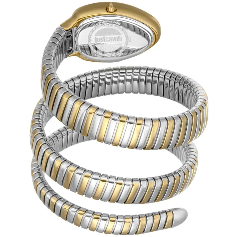 jc1l228m0065-just-cavalli-watch-signature-snake-women-silver-dial-gold-stainless-steel-strap-triple-wrap-crystals-jc-logo-two-tone_2 Just Cavalli Watch For Women JC1L228M0065