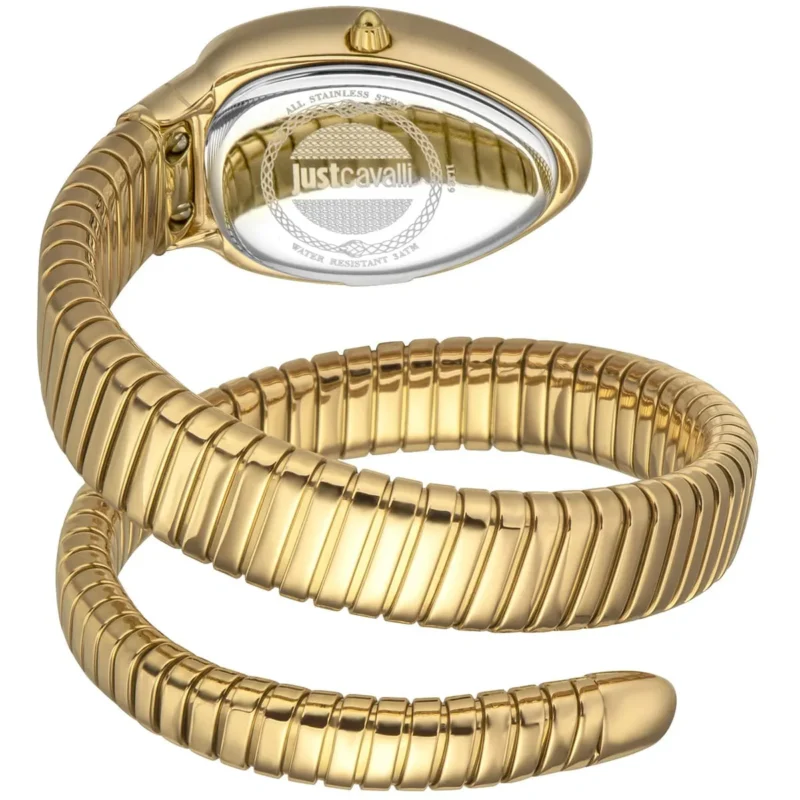 jc1l229m0035-just-cavalli-watch-signature-snake-women-green-dial-gold-stainless-steel-strap-double-wrap-bracelet-crystals-mother-of-pearl_2 Just Cavalli Watch For Women JC1L229M0035