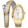 jc1l229m0065-just-cavalli-watch-signature-snake-women-silver-dial-gold-stainless-steel-strap-double-wrap-bracelet-crystals-two-tone-mother-of-pearl Just Cavalli Watch For Women JC1L229M0065