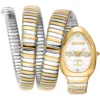 jc1l232m0055-just-cavalli-watch-signature-snake-women-silver-dial-gold-stainless-steel-strap-triple-wrap-crystals-two-tone Just Cavalli Watch For Women JC1L232M0055
