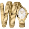 jc1l248m0025-just-cavalli-watch-signature-snake-women-silver-dial-gold-stainless-steel-strap-triple-wrap-crystals Just Cavalli Watch For Women JC1L248M0025